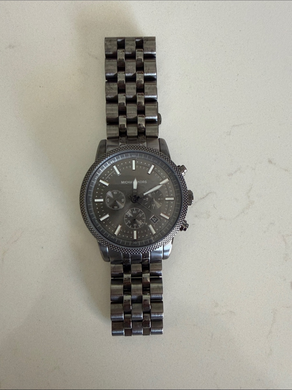 Michael Kors Gunmetal Stainless Steel Chronograph Watch